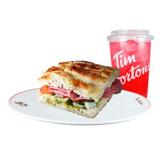 Menú Focaccia Mortadela y Pesto