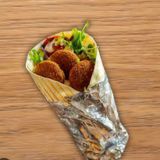 Kebab Pan Rollo Falafel Vegetal