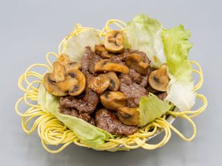 Ternera con champiñones