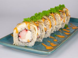 Rollo con queso fundido