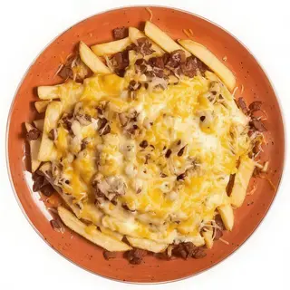 Patatas con queso cheddar y beicon