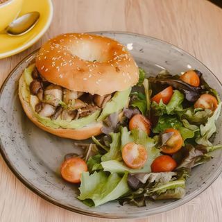 Fancy Bagel Food, not Friends