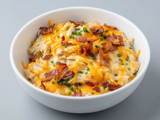 Patatas fritas con Cheddar y Bacon