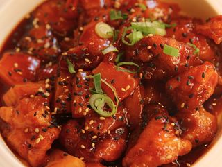 52.Láminas de solomillo de cerdo agridulce