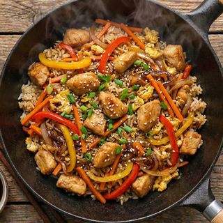 WOK POLLO Y VERDURAS