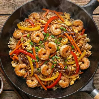 WOK GAMBAS Y VERDURAS