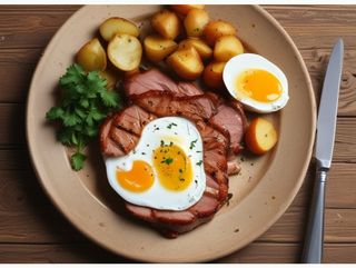 Lomo, Salchicha, Huevo, Patata y Ensalada