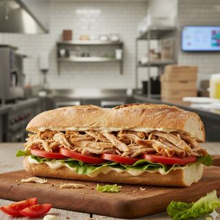 1/2 MEDIO Bocadillo De Pollo Vegetal