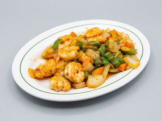 Gambas Con Salsa Picante