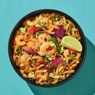 Tallarnes teriyaky gambas