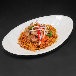 8A- Tallarines Fritos con Ternera y Verduras