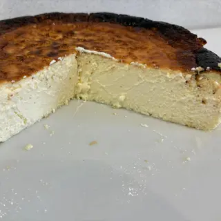 Tarta de queso: porción