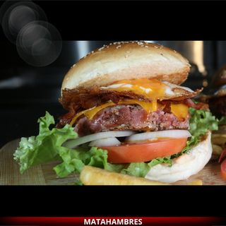 Burger de ternera completa + patatas fritas