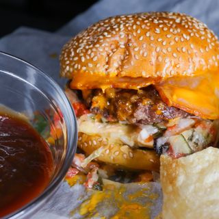 Barbacoa Splash Burger + patatas fritas