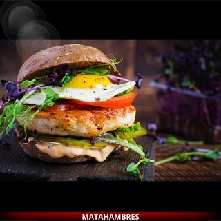 Burger de pollo completa + patatas fritas