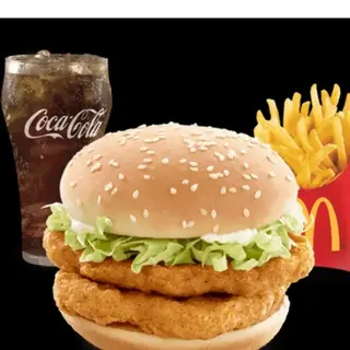 DOUBLE CHICKEN BURGER menu