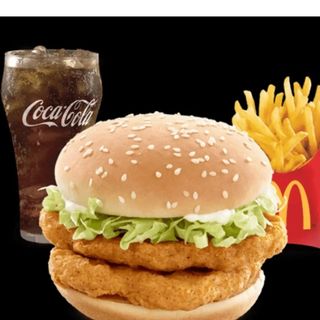 DOUBLE CHICKEN BURGER menu