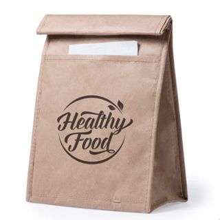 Bolsa térmica Papel Kraft reutilizable con velcro.