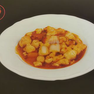 221. pollo en salsa picante