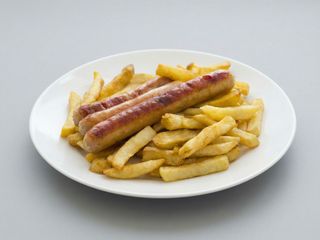 Salchicha Con Patatas Fritas