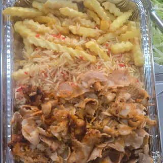 Palto con arroz y patatas sin verdura