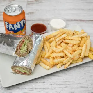 MENU DURUM VEGETAL + PATATAS + REFRESCO 330ML
