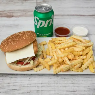 Menu Hamburguesa pollo + patata + bebida 330ml