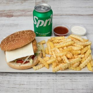 Menu Hamburguesa pollo + patata + bebida 330ml