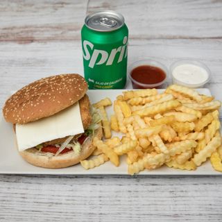 Menu Hamburguesa ternera + patatas + bebida 