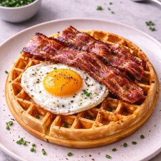 GOFRE BACON Y HUEVO FRITO