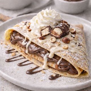 Crep Kinder, Nutella, Choco Blanco y Nata