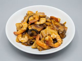 Gambas Con Bambú Y Setas