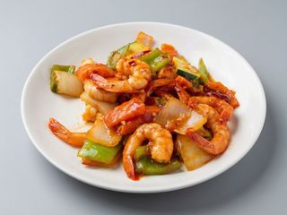 gambas con salsa picante