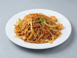 Fideos Fritos Con Gambas