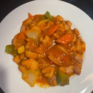pollo con salsa picante