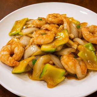 Gambas Con Salsa De Ostras