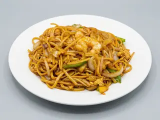 Tallarines Fritos Con Gambas