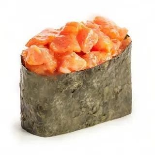 Gunkan tartar de salmón (1 pza.)