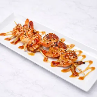 Pinchos de Langostinos Teriyaki