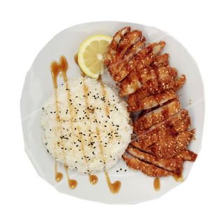 Don katshu pollo con salsa teriyaki