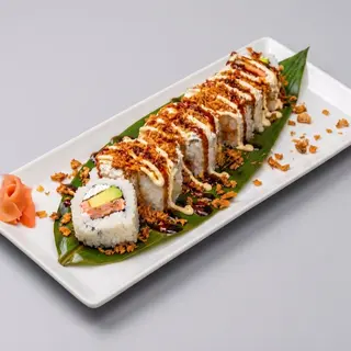 salmón cocido crunchy roll 8pieza
