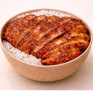 Don katshu pollo con salsa teriyaki