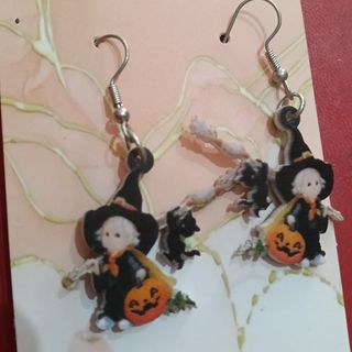 Brujas Halloween pendientes