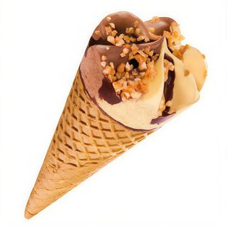 Cucurutxo gelat de vainilla i xocolata