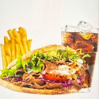 Menú Kebab Mixto Solo Carne (Grande)