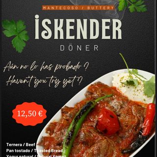 Iskender  Kebab de ternera