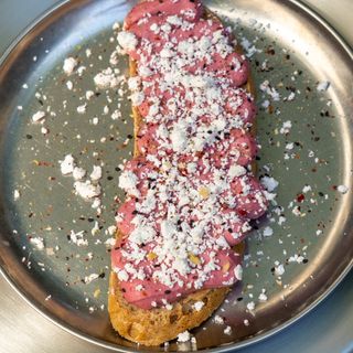 Pink Hummus Toast