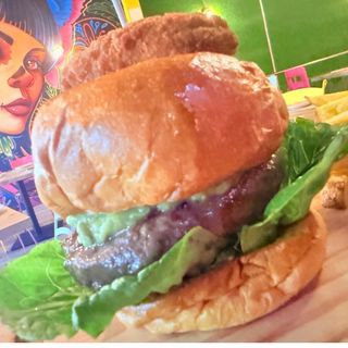 Texmex Burger con patatas(picante)