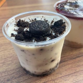 Tarta de queso de chocolate blanco y galletas Oreo