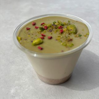 Tarta de queso con pistacho